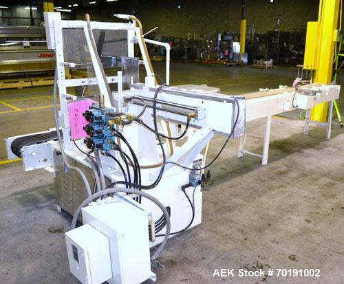 Used ABC Model SP15 Semi-Automatic Case Packer. Machine is capable of speeds up to 15 cases per minute. Has an inline product feed, carton upstacker and automatic case take-away conveyor. Last used o...
