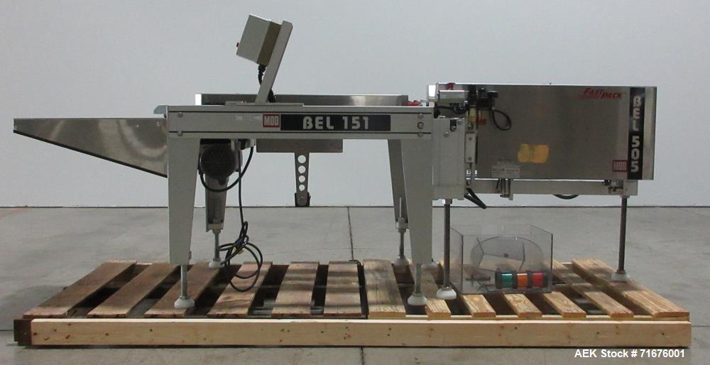 Used Belcor Model 151-505 Semi-Automatic Case Erector and Bottom Case Sealer