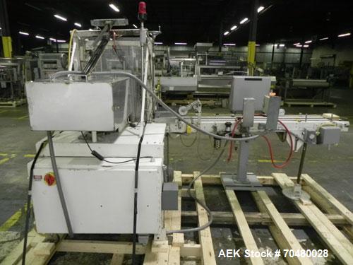 Used Salwasser R101 Semi Automatic Case Packer. Capbable of speeds up to 12 cases per minute (Depending on product and pack pattern). Has Allen Bradley PLC controls, product upstacker and power takea...