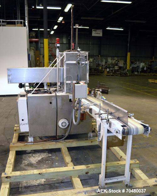 Used Salwasser Model R101 Semi-Automatic Case Packer. Capbable of speeds up to 12 cases per minute (Depending on product and pack pattern. Has Allen Bradley PLC controls, product upstacker and power ...