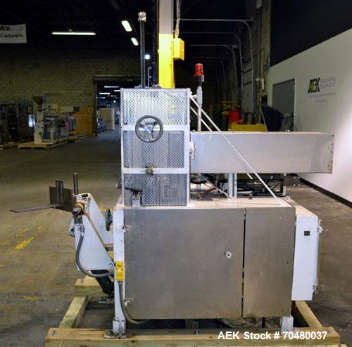Used Salwasser Model R101 Semi-Automatic Case Packer. Capbable of speeds up to 12 cases per minute (Depending on product and pack pattern. Has Allen Bradley PLC controls, product upstacker and power ...