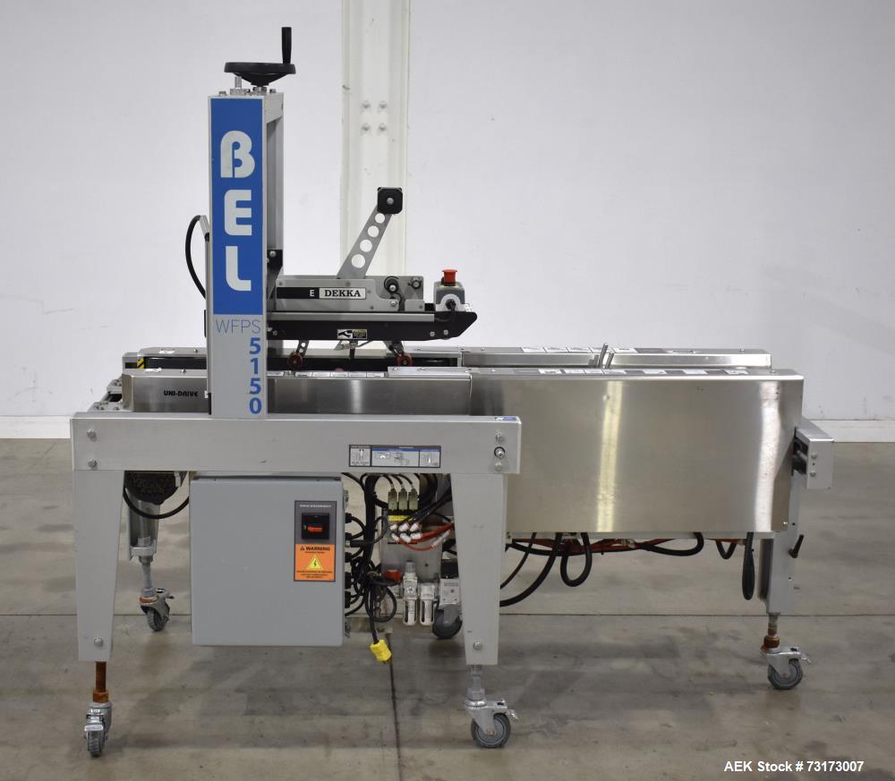 Used Wexxar Belcor Model 5150 Semi Automatic Case Erector and Sealer - Dekka 2" Top and Bottom Tape Head