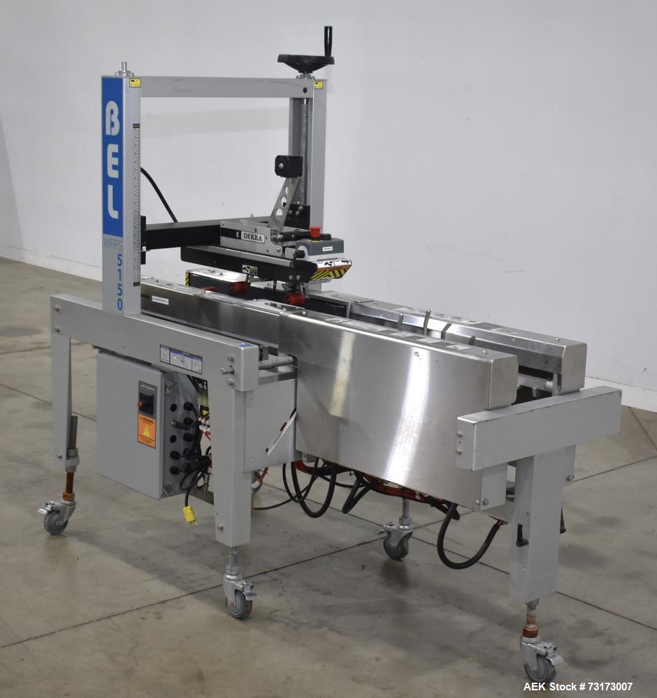 Used Wexxar Belcor Model 5150 Semi Automatic Case Erector and Sealer - Dekka 2" Top and Bottom Tape Head