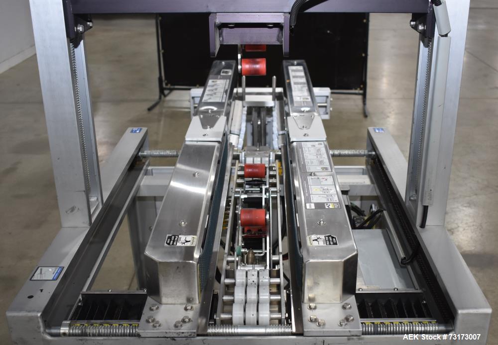 Used Wexxar Belcor Model 5150 Semi Automatic Case Erector and Sealer - Dekka 2" Top and Bottom Tape Head