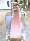 Used Fallas Automation Bag Collator, Model RW-1. Adjustable incline Eagle belting infeed, 8'' wide x 68'' long discharge belt conveyor. Includes a control panel with an Allen-Bradley Micrologix 1000,...