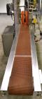 Used Fallas Automation Bag Collator, Model RW-1. Adjustable incline Eagle belting infeed, 8'' wide x 68'' long discharge belt conveyor. Includes a control panel with an Allen-Bradley Micrologix 1000,...