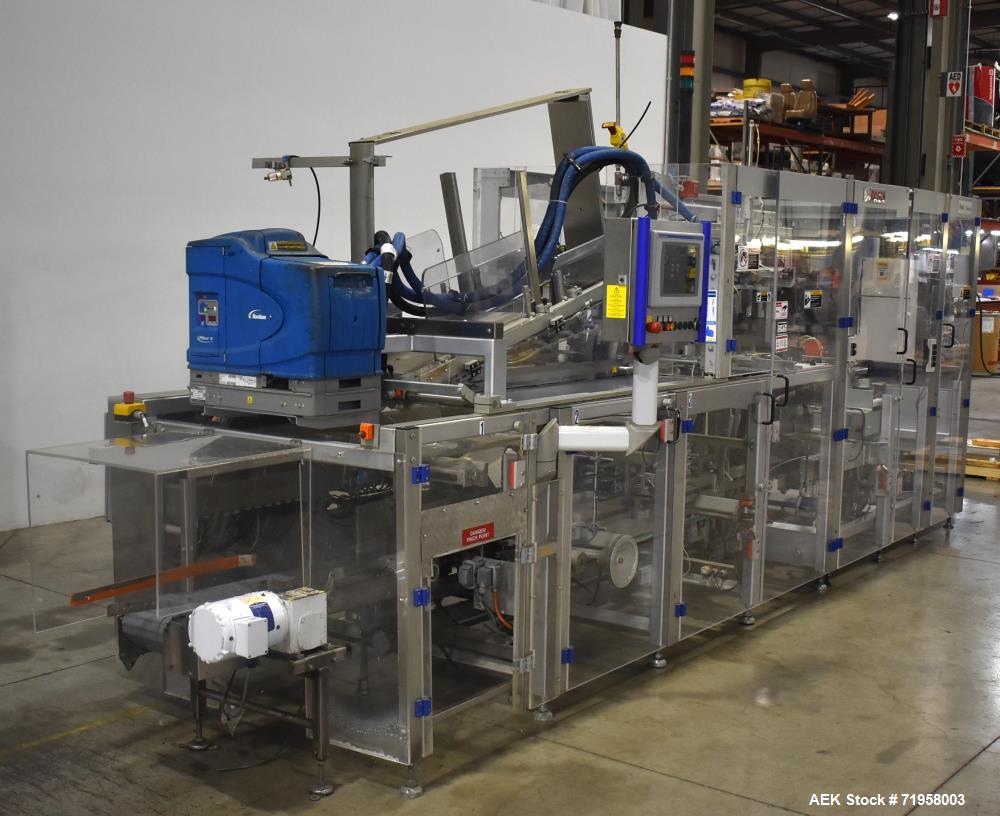 Used Bosch (Syntegon) Model Elematic 3000 Automatic Wraparound Case Packer.