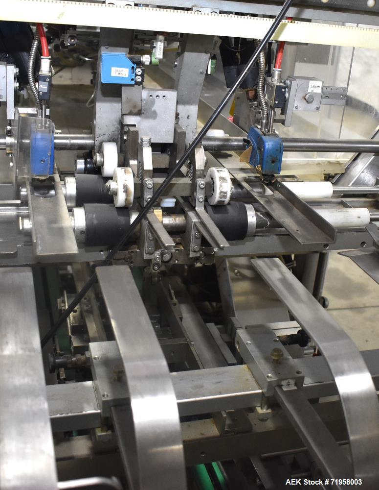 Used Bosch (Syntegon) Model Elematic 3000 Automatic Wraparound Case Packer.