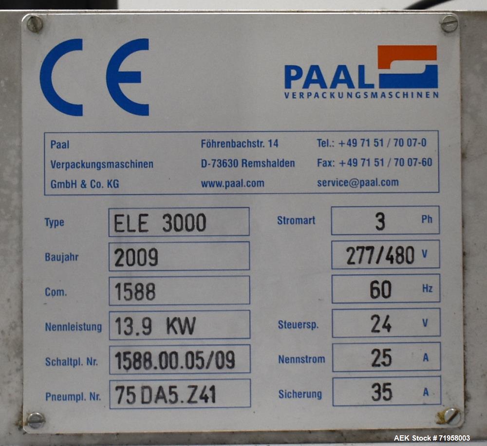 Used Bosch (Syntegon) Model Elematic 3000 Automatic Wraparound Case Packer.