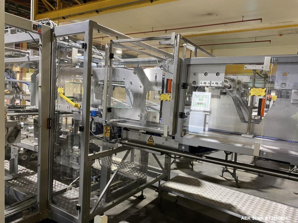 Used Invopac Canpac Wraparound Casepacker – Up to 25 CPM – Allen Bradley Controls – Hot Melt Glue – Pack Patterns 3x2x1, 4x3x1