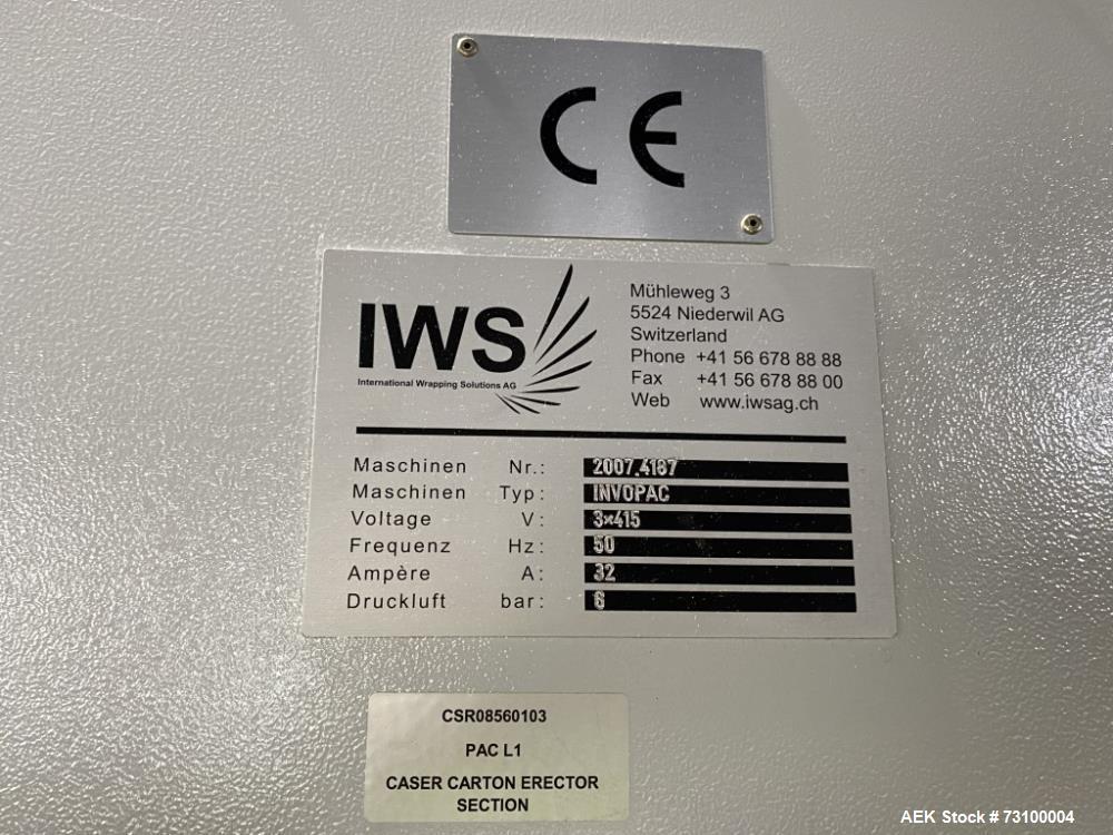 Used Invopac Canpac Wraparound Casepacker – Up to 25 CPM – Allen Bradley Controls – Hot Melt Glue – Pack Patterns 3x2x1, 4x3x1