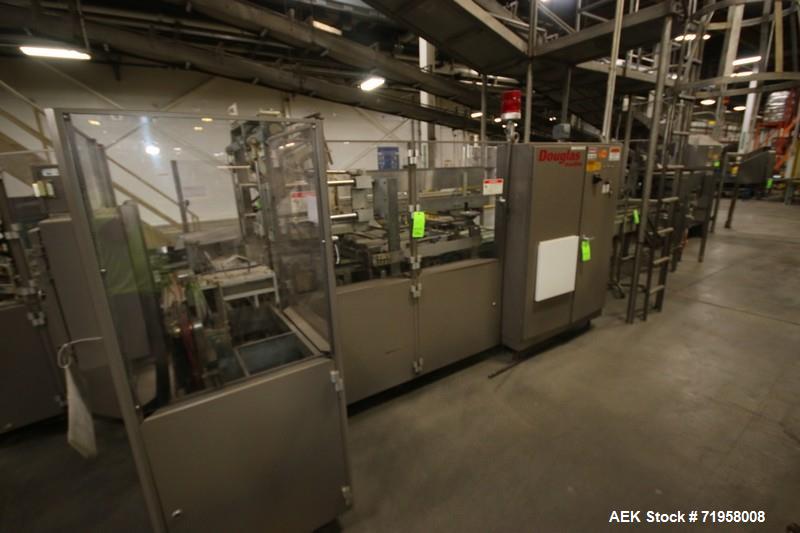 Used Douglas Case Packer, M/N TF/L-18, S/N M-3411, withDouble Door Control Panel, Includes Allen-Bradley 10-Slot PLC & Other Control Components, 480 Volts, 3 Phase (NOTE:  Missing (1) Slot in PLC) (L...