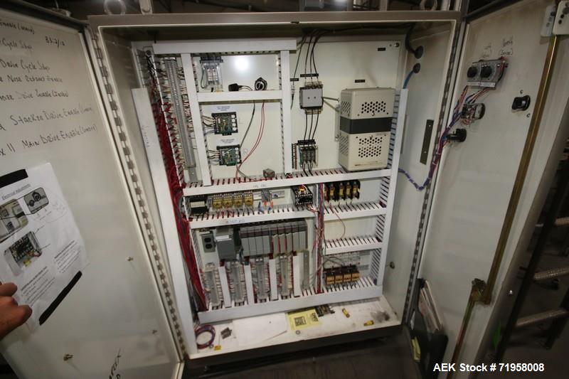 Used Douglas Case Packer, M/N TF/L-18, S/N M-3411, withDouble Door Control Panel, Includes Allen-Bradley 10-Slot PLC & Other Control Components, 480 Volts, 3 Phase (NOTE:  Missing (1) Slot in PLC) (L...