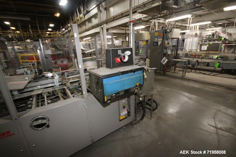 Used Douglas Case Packer, M/N TF/L-18, S/N M-3411, withDouble Door Control Panel, Includes Allen-Bradley 10-Slot PLC & Other Control Components, 480 Volts, 3 Phase (NOTE:  Missing (1) Slot in PLC) (L...