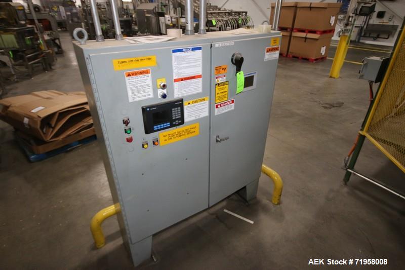 Used Douglas Case Packer, M/N TF/L-18, S/N M-3411, withDouble Door Control Panel, Includes Allen-Bradley 10-Slot PLC & Other Control Components, 480 Volts, 3 Phase (NOTE:  Missing (1) Slot in PLC) (L...