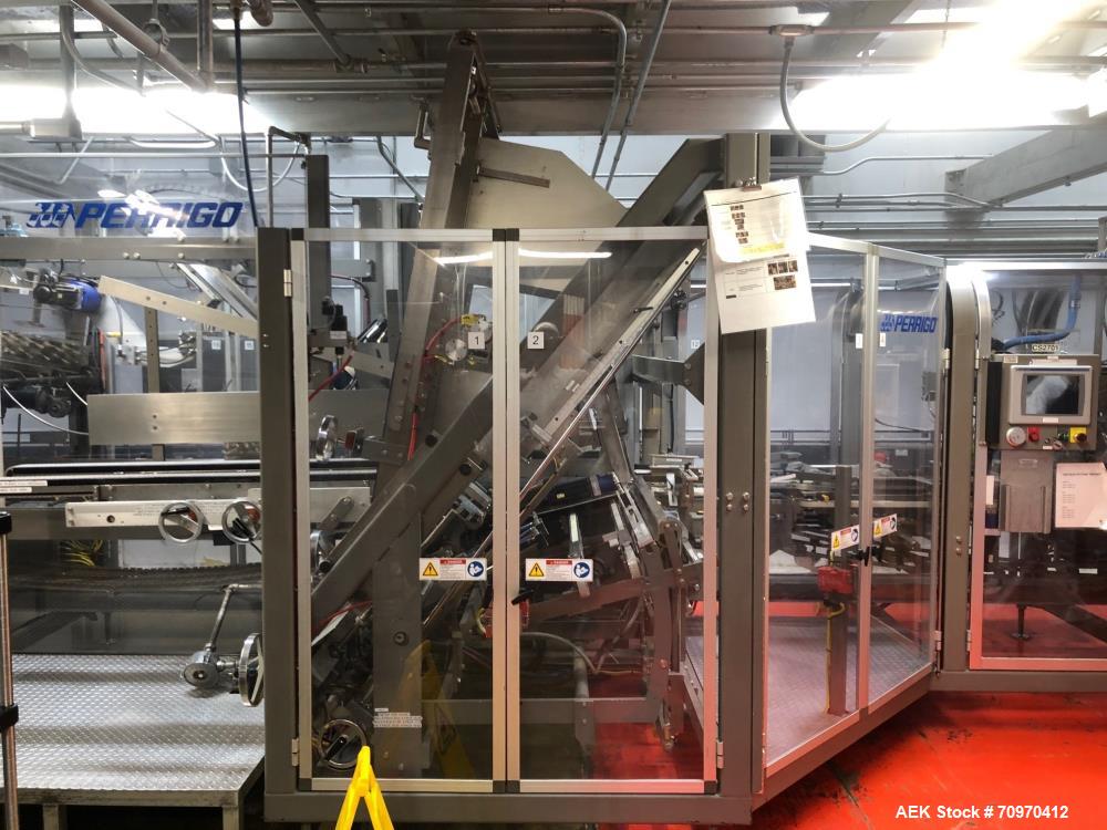 Used-Douglas Machine Axiom Wraparound Case/Tray Packer. Capable of Speeds up to 55 cases per minute. Has a inside case size ...