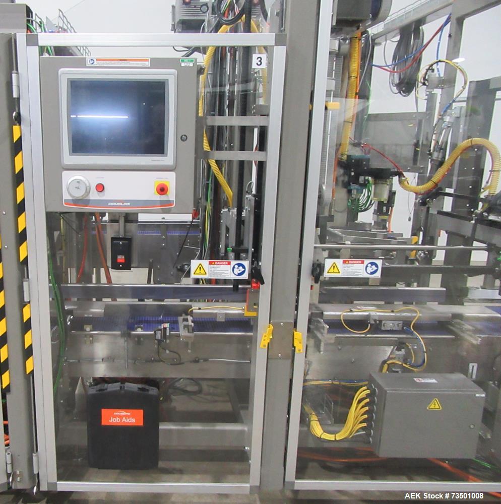 Unused Douglas Trivex RLi Top Load Case Erector/Packer/Sealer – 60 CPM, RFID Tracking, Nita Labeler