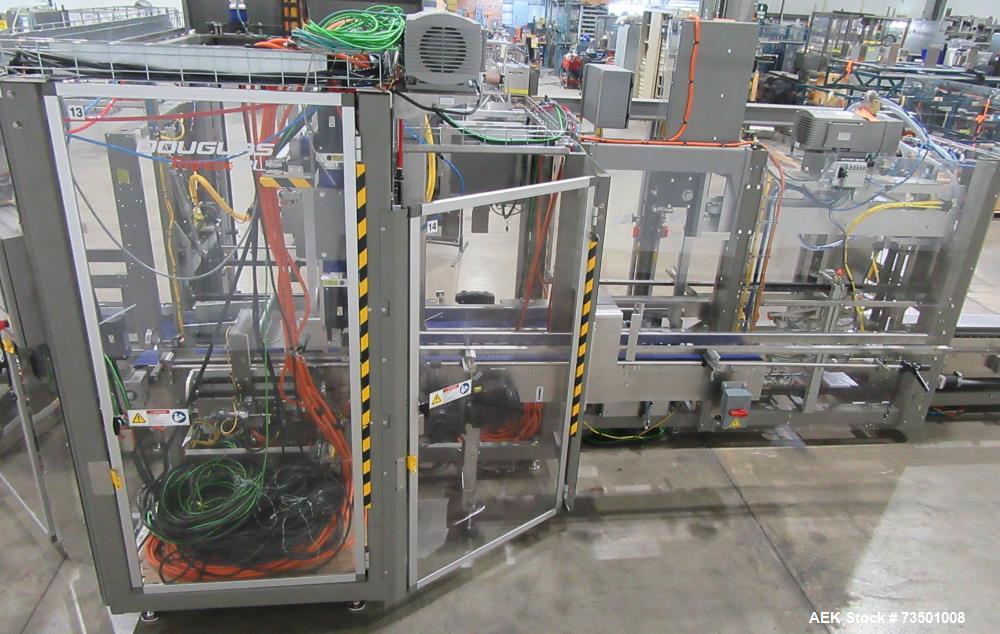 Unused Douglas Trivex RLi Top Load Case Erector/Packer/Sealer – 60 CPM, RFID Tracking, Nita Labeler