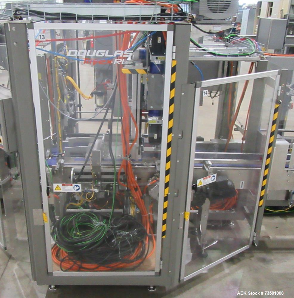 Unused Douglas Trivex RLi Top Load Case Erector/Packer/Sealer – 60 CPM, RFID Tracking, Nita Labeler