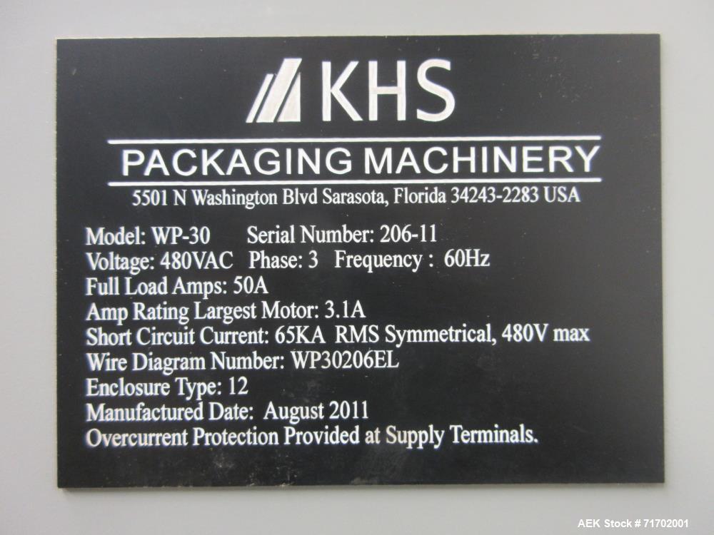 Used KHS Kisters Innopack Model WP-30 (L.H.)  Wraparound Tray/Case Packer
