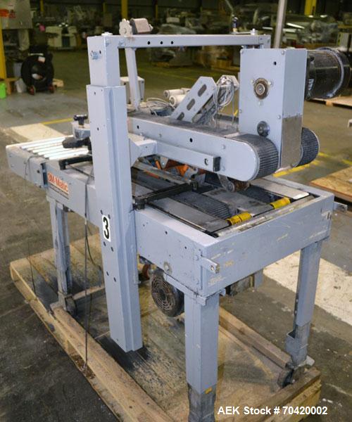 Used 3M-Matic Top and Bottom Adjustable Case Sealer, Model 700A, Type 29200, Carbon Steel.  Up to 30 cases per minute.  Case size range:  length 6’’ to unlimited, width 6’’ to 21-1/2’’, height 4-3/4’...
