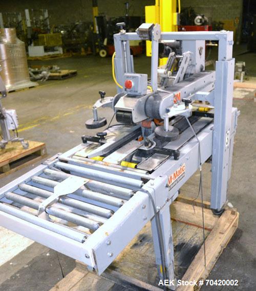 Used 3M-Matic Top and Bottom Adjustable Case Sealer, Model 700A, Type 29200, Carbon Steel.  Up to 30 cases per minute.  Case size range:  length 6’’ to unlimited, width 6’’ to 21-1/2’’, height 4-3/4’...