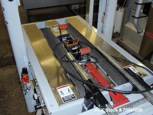 Used 3M-Matic Top and Bottom Random Case Sealer, Model 700R, Type 39600, Carbon Steel. Up to 15 cases per minute, minimum case size 6" wide x 4.75" high x 6" long, maximum case size 21.5" wide x 24.5...