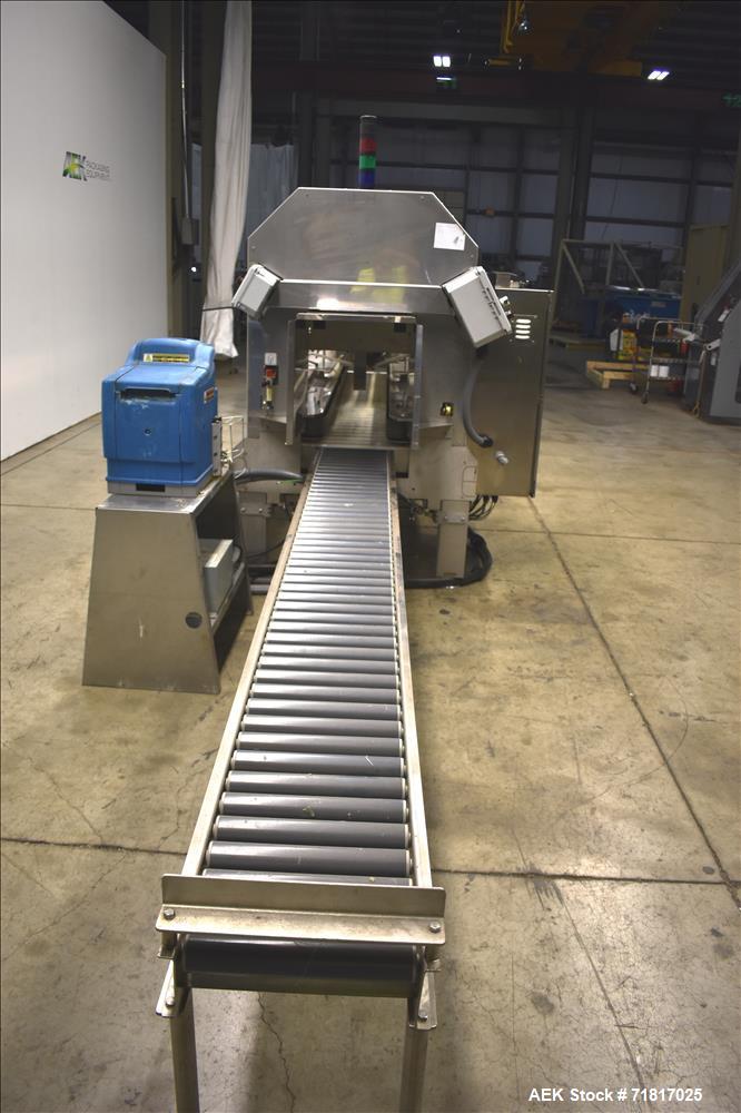 Used Pearson Model CS40-G Automatic Stainless Steel Hot Melt Top Case Sealer.