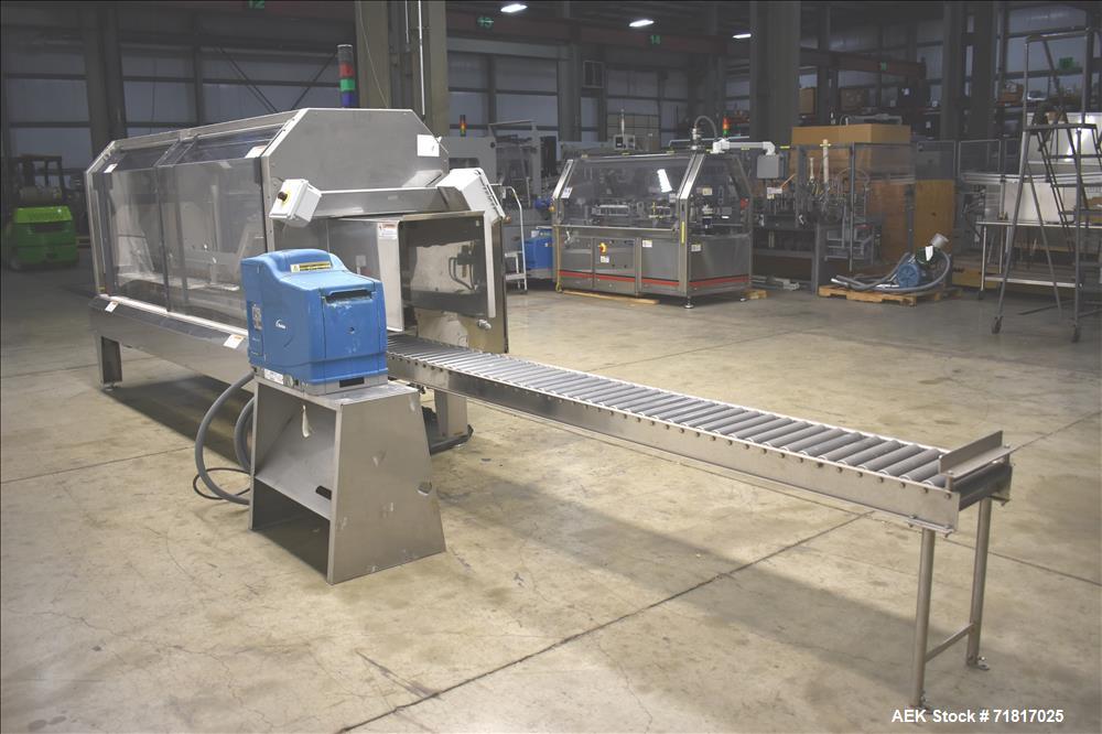 Used Pearson Model CS40-G Automatic Stainless Steel Hot Melt Top Case Sealer.