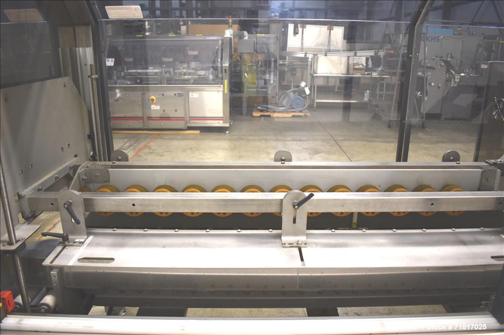 Used Pearson Model CS40-G Automatic Stainless Steel Hot Melt Top Case Sealer.
