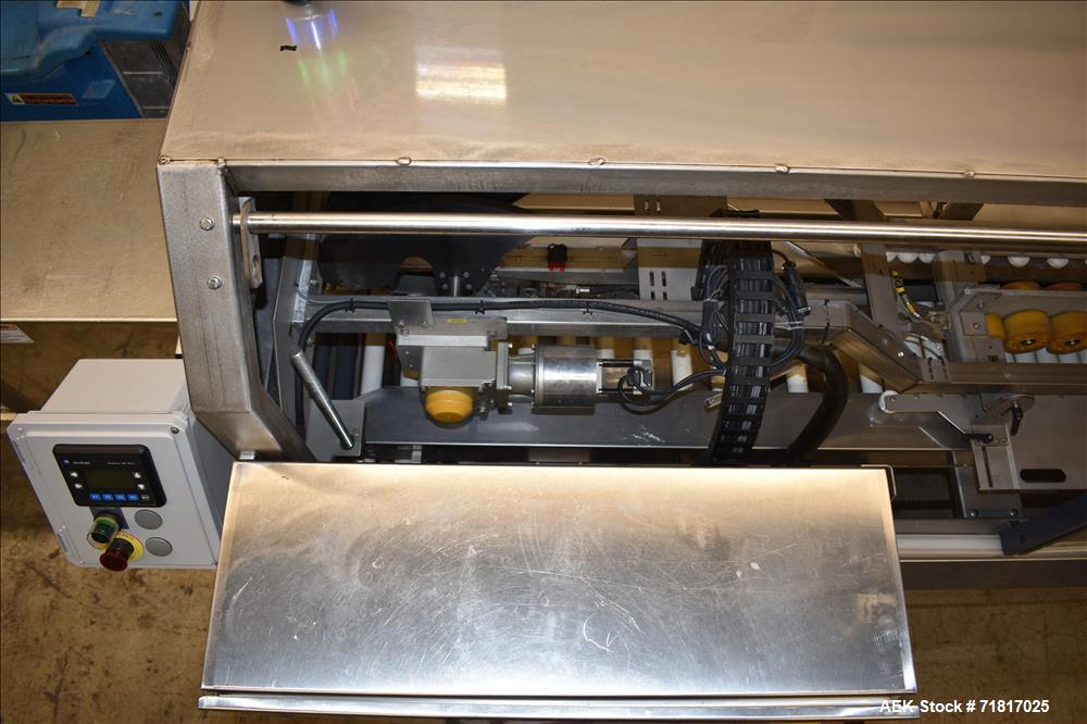 Used Pearson Model CS40-G Automatic Stainless Steel Hot Melt Top Case Sealer.