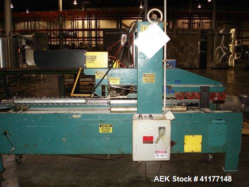 Used General Corrugated Hot Melt Top and Bottom Case Sealer, Model 2000. Includes a Nordson HM V glue unit, model 244305, Serial #A2L01286. 3/60/220V.