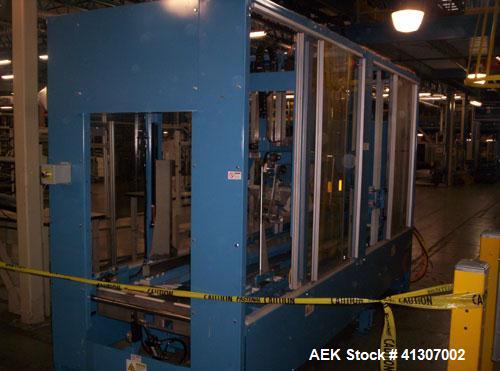 Used Pearson Model CS-30-RT, Random Sealer - Top Tape Only. Allen Bradley SLC 5/05 PLC and Panelview 300 operator interface. 24 VDC, 20 cpm.