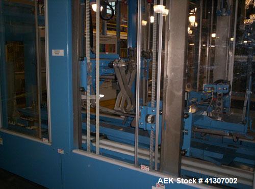 Used Pearson Model CS-30-RT, Random Sealer - Top Tape Only. Allen Bradley SLC 5/05 PLC and Panelview 300 operator interface. 24 VDC, 20 cpm.