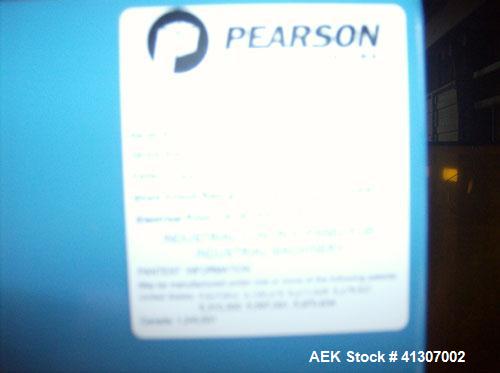 Used Pearson Model CS-30-RT, Random Sealer - Top Tape Only. Allen Bradley SLC 5/05 PLC and Panelview 300 operator interface. 24 VDC, 20 cpm.