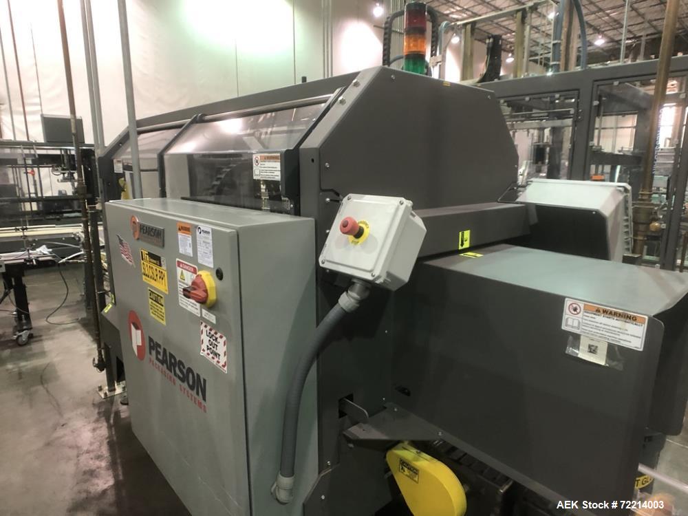 Used Pearson Model CS25-G Automatic Hot Melt Top Case Sealer.