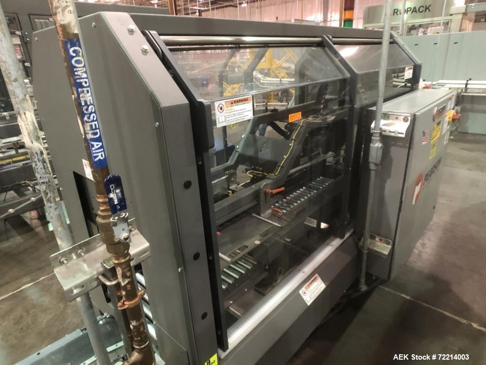 Used Pearson Model CS25-G Automatic Hot Melt Top Case Sealer.