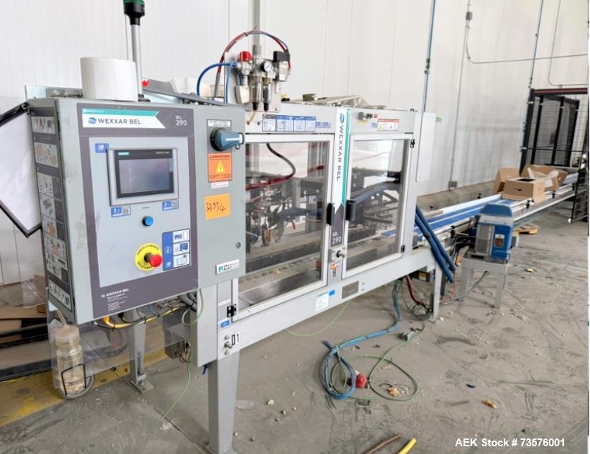 Used Wexxar BEL 290 H High-Speed Automatic Case Sealer with Nordson Glue System