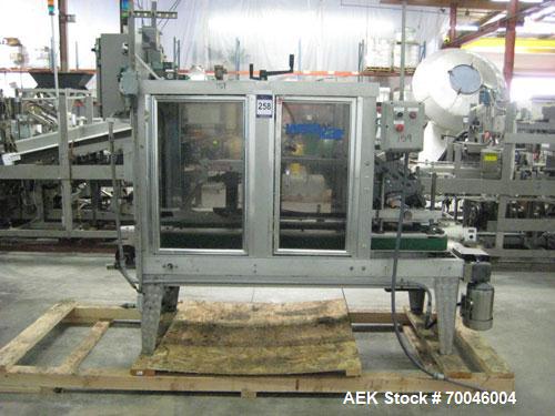 Used Wexxar Top Only Automatic Case Sealer, Model WST-07. Capable of speeds up to 35 cases per minute. Has a case size range: Length 12" to 32" (305mm to 838mm), Width 10" to 22.5" (254mm to 572mm), ...