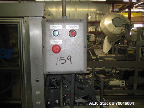 Used Wexxar Top Only Automatic Case Sealer, Model WST-07. Capable of speeds up to 35 cases per minute. Has a case size range: Length 12" to 32" (305mm to 838mm), Width 10" to 22.5" (254mm to 572mm), ...
