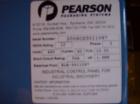 Used Pearson Model CS-30-RT, Random Sealer - Top Tape Only. Allen Bradley SLC 5/05 PLC and Panelview 300 operator interface. 24 VDC, 20 cpm.