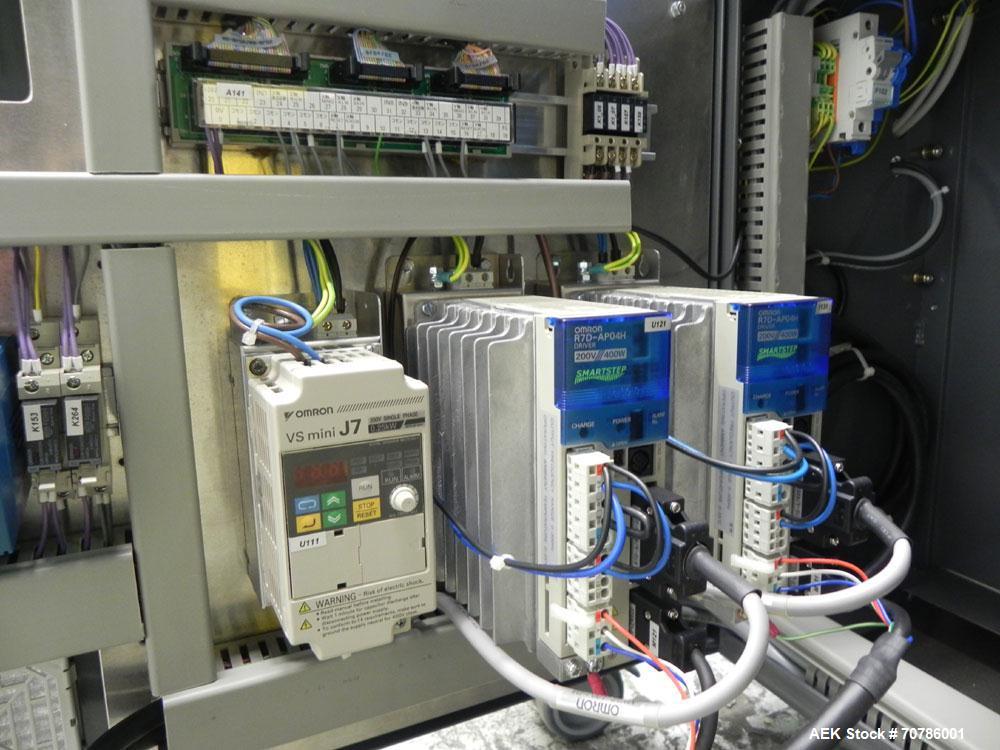 Unused- ATS (Felins) Model US-2100 Wide Format Banding Machine. Machine is capable of speeds up to 25-30 bandings per minute. Uses a "wide format" band width sizes of 3" (75mm) to 4" ( 100mm). Has an...