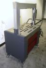 Used Ovalstrapping Modular Strapping Machine, Series JO, Carbon Steel. Approximately 52 straps per minute. Plastic strap size 6, 9, 12, and 15mm, heat seal.1/60/115 volt.Arch is 19