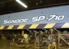 Used Signode Side Seal Plastic Strapping Machine, model SP-710, carbon steel. Production rate will vary on package size. 62’’ wide x 62’’ tall chute opening, maximum package size 60’’ x 60’’. Mounted...