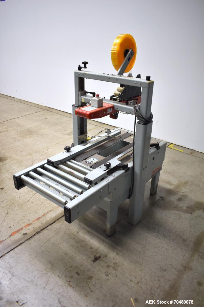 Used 3M Adjustable Case Sealer with Top Tape Applicator, Model 200a.