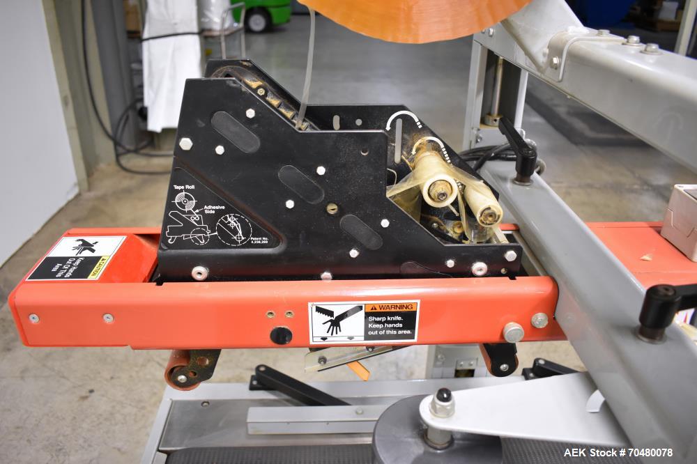 Used 3M Adjustable Case Sealer with Top Tape Applicator, Model 200a.