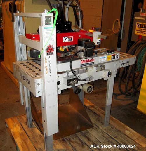 Used 3M Top and Bottom Case Taper, Model 120A3, Type 19700, Carbon Steel. Up to 25 cases per minute, minimum case size 4.75" wide x 4.75" high x 6" long, maximum case size 20" wide x 20" high x unlim...