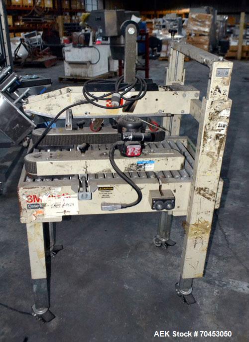 Used 3M 12A-18600 Semi-Auto Adjustable Top Case Taper capable of speeds up to 27 cpm depending on application and operator dexterity. Case size range of:  6" - unlimited length x 4 1/2" - 20" wide x ...