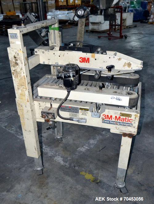 Used 3M 12A-18600 Semi-Auto Adjustable Top Case Taper capable of speeds up to 27 cpm depending on application and operator dexterity. Case size range of:  6" - unlimited length x 4 1/2" - 20" wide x ...