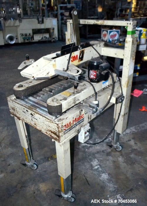 Used 3M 12A-18600 Semi-Auto Adjustable Top Case Taper capable of speeds up to 27 cpm depending on application and operator dexterity. Case size range of:  6" - unlimited length x 4 1/2" - 20" wide x ...